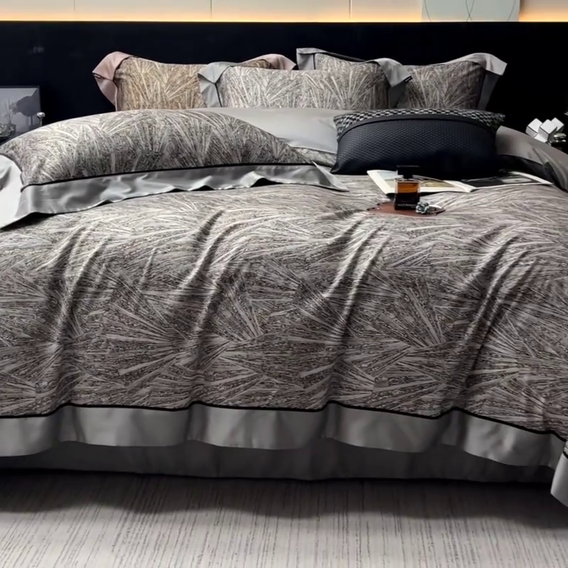 91家纺网 家纺一手货源 找家纺 （总） 2025夏季新品A类100支天丝棉夹棉床盖床笠四件套全棉纯棉床单加厚高端重工刺绣长绒棉床上用品   