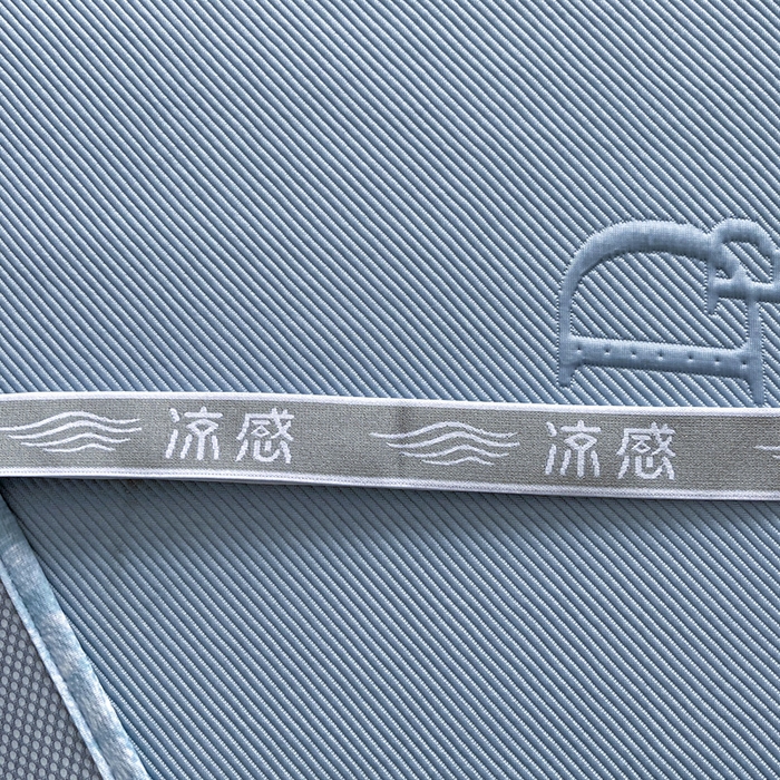 91家纺网 家纺一手货源 找家纺 鑫琪莱  2025新款5D立体雕花凉感豆豆冰丝床裙三件套 床裙D款-蓝