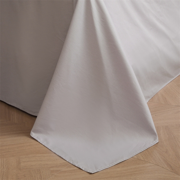 91家纺网 家纺一手货源 找家纺 启程2025新款全棉纯色双拼无印风四件套 香芋紫+水晶紫