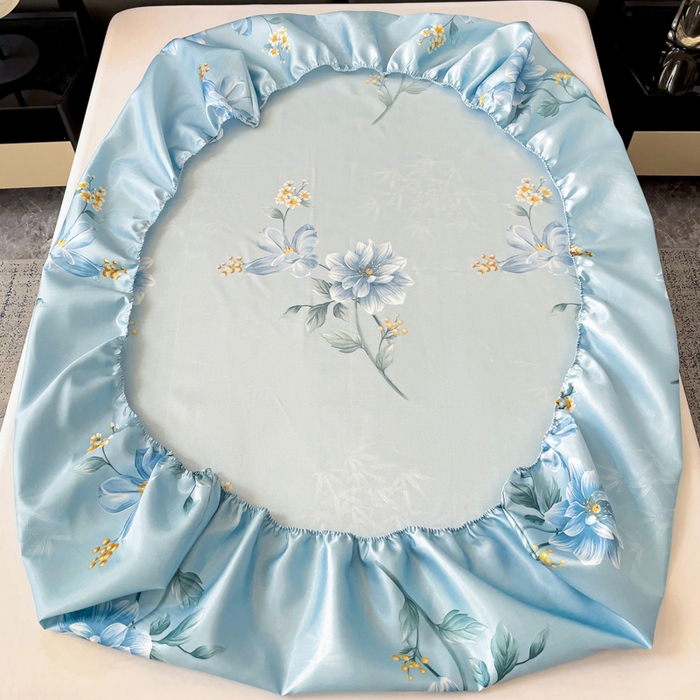 91家纺网 家纺一手货源 找家纺 （总）纽缦家纺 2025新款印花冰丝床笠