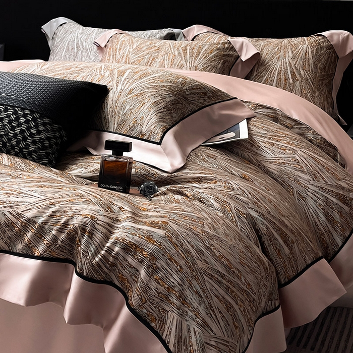 91家纺网 家纺一手货源 找家纺 2025高端轻奢A类母婴级天丝棉全工艺刺绣四件套纯棉全棉高端夏季丝滑裸睡长绒棉床上用品 曼莎