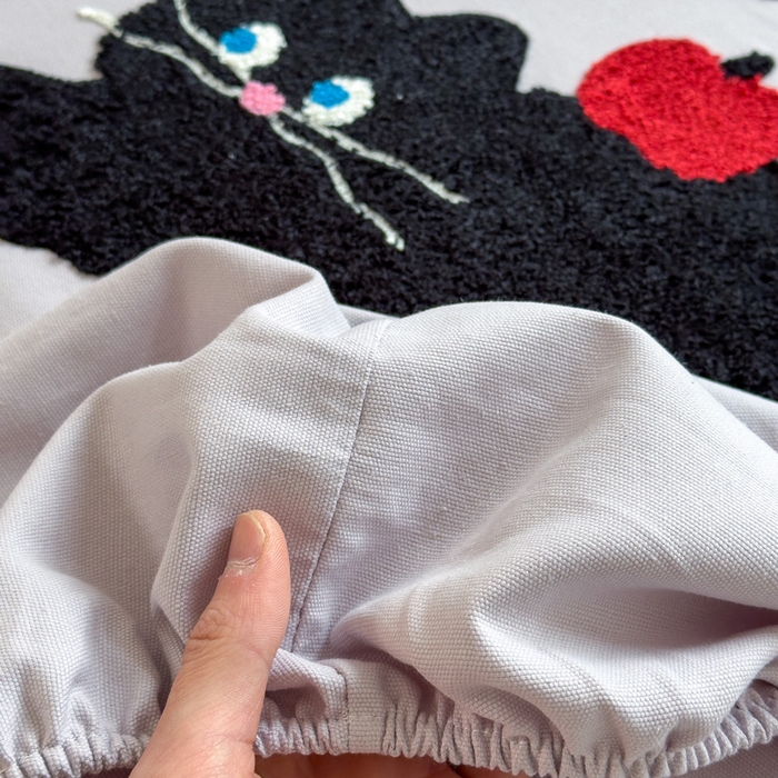 91家纺网 家纺一手货源 找家纺 席世家 2025春夏新款全棉纯棉老粗布印花床笠凉席席子 小懒猫