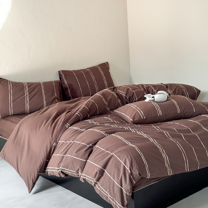 91家纺网 家纺一手货源 找家纺 山舍家居 2025新款全棉纯棉色织提花四件套-弗洛伦萨的落日 弗洛伦萨的落日-拿铁