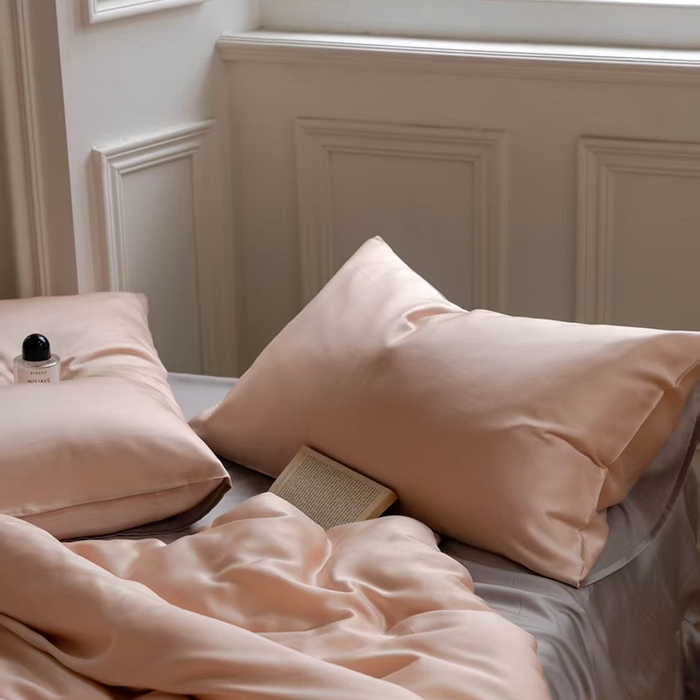 91家纺网 家纺一手货源 找家纺 未来家居 2025新款60S兰精天丝纯色四件套 月光色-岩石灰