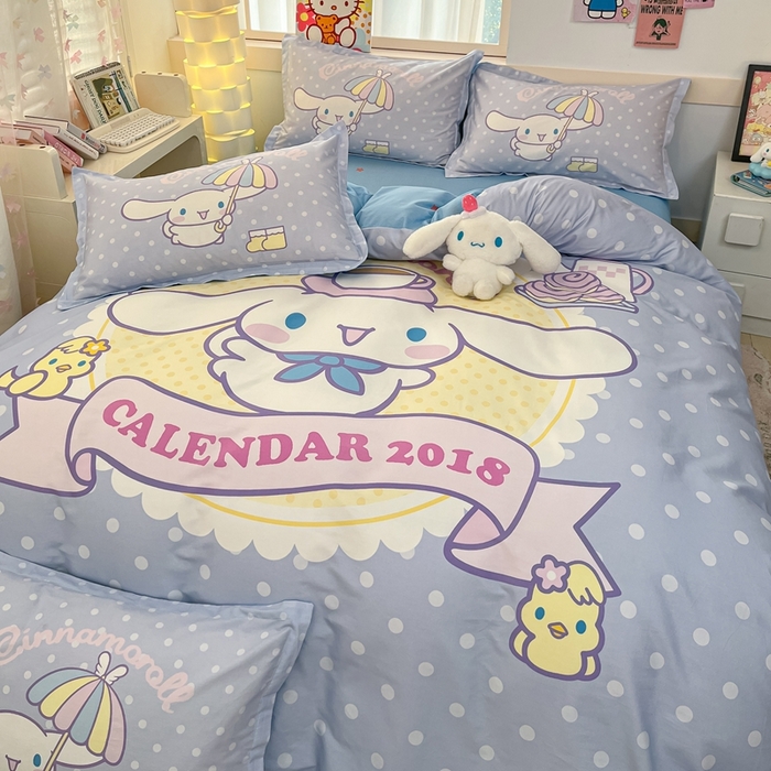 91家纺网 家纺一手货源 找家纺 博雅 2025新款三丽鸥全棉大版单枕套 欢乐大耳狗