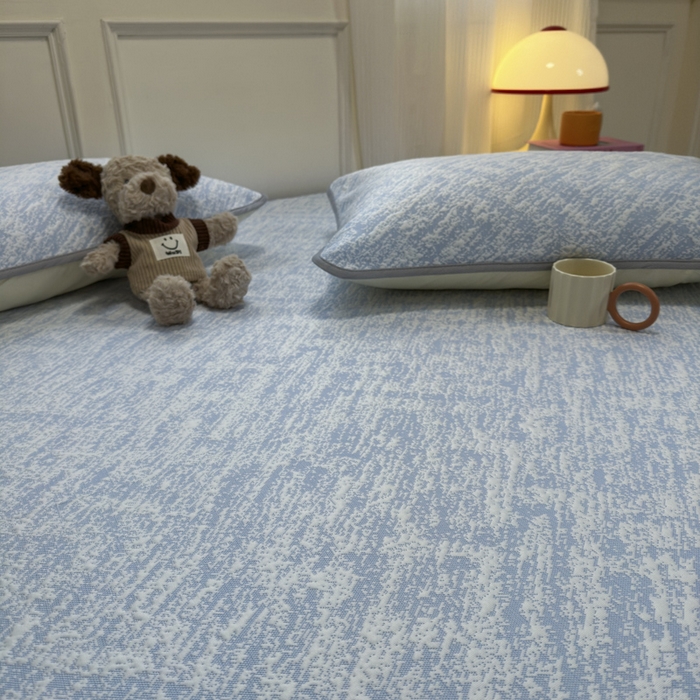 91家纺网 家纺一手货源 找家纺 金爱家 2025新款430克中分子豆豆席凉席席子 豆豆席-流金岁月蓝