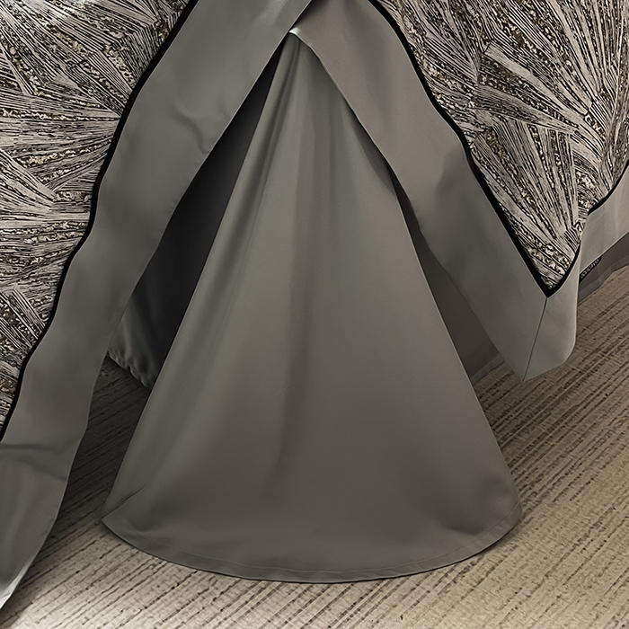 91家纺网 家纺一手货源 找家纺 2025夏季新品A类100支天丝棉夹棉床盖床笠四件套全棉纯棉床单加厚高端重工刺绣长绒棉床上用品    观颜