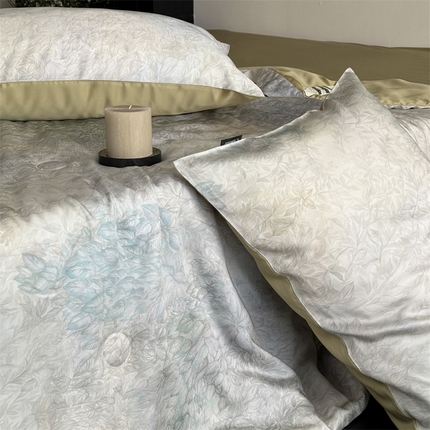 鹿班家居 2025新款60S莱赛尔数码印花夏被-春色白梨【标准会员-20元】 春色白梨-绿色