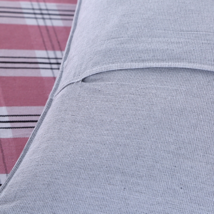 91家纺网 家纺一手货源 找家纺 恋尚羽 2025新款加厚纯棉老粗布凉席三件套 大方格 咖