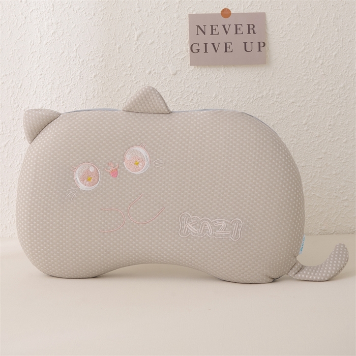 91家纺网 家纺一手货源 找家纺 芯洲2025新款卡通儿童凉感冰豆豆记忆枕夏季舒适可爱造型枕头枕芯 大福-咖