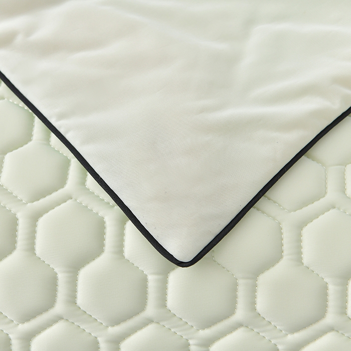 91家纺网 家纺一手货源 找家纺 民新家纺 2025新款凉感丝床裙乳胶凉席系列 唯美-青柠绿