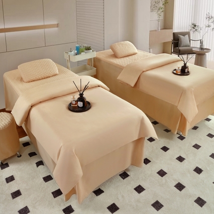 乐逸家纺2025新款四季亲肤刺绣款床罩 纯浅驼