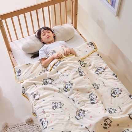 嗨生活2025年儿童夏被 幼儿园夏被 凉感丝夏被 熊猫仔仔