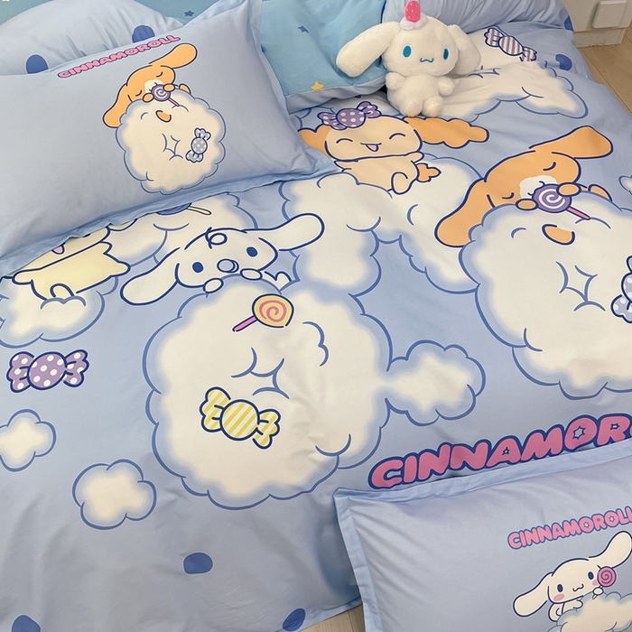 91家纺网 家纺一手货源 找家纺 博雅 2025新款三丽鸥全棉大版单枕套 棉花糖玉桂狗