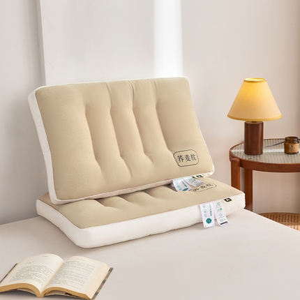 91家纺网 家纺一手货源 找家纺 （总）梵希良品家纺 2025新款草本荞麦皮养生枕头护颈椎助睡眠专用枕芯