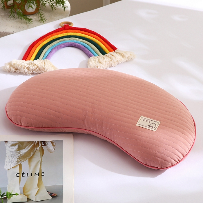 91家纺网 家纺一手货源 找家纺 蔻眠 2025新款月牙-全棉甜荞麦护颈枕芯儿童学生成人荞麦壳枕头 月牙-玉色