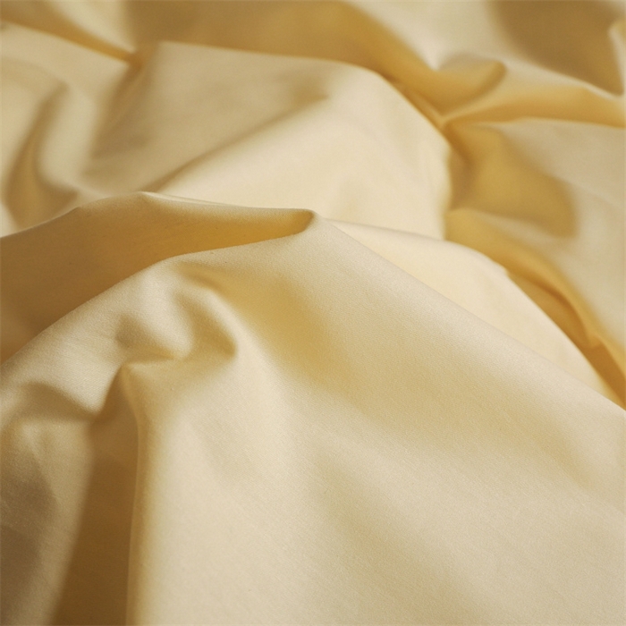 91家纺网 家纺一手货源 找家纺 启程2025新款全棉纯色双拼无印风四件套 奶昔黄+杏仁