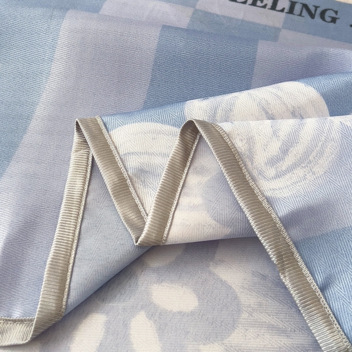 91家纺网 家纺一手货源 找家纺 纽缦家纺 2025新款印花冰丝防滑床单 花簇