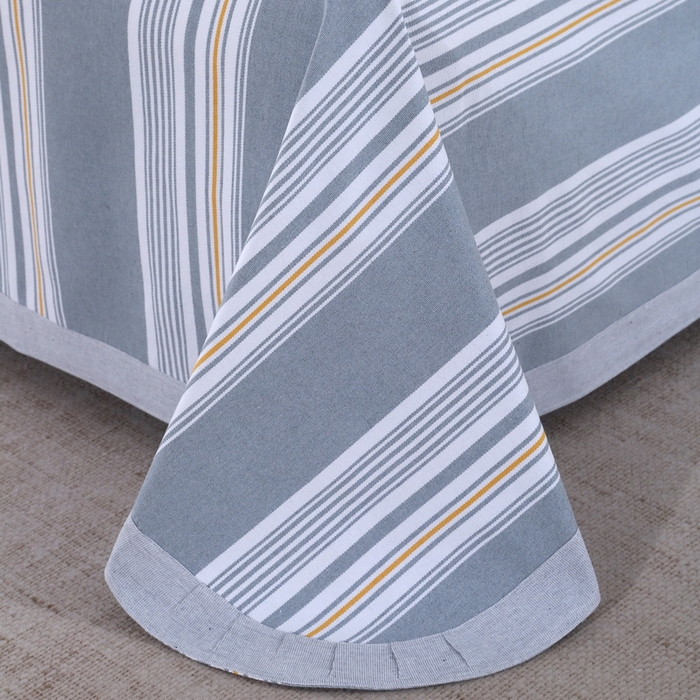 91家纺网 家纺一手货源 找家纺 恋尚羽 2025新款加厚纯棉老粗布凉席三件套 条纹 灰