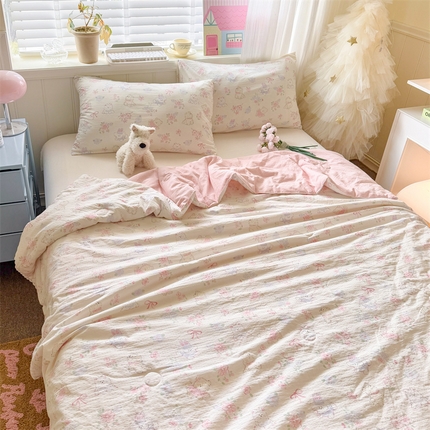 名兮家居 2025新款皱皱棉夏被夏凉被空调被 美娜