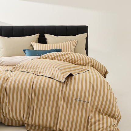 涞澳家纺 2025新款全棉色织提花四件套 浅忆