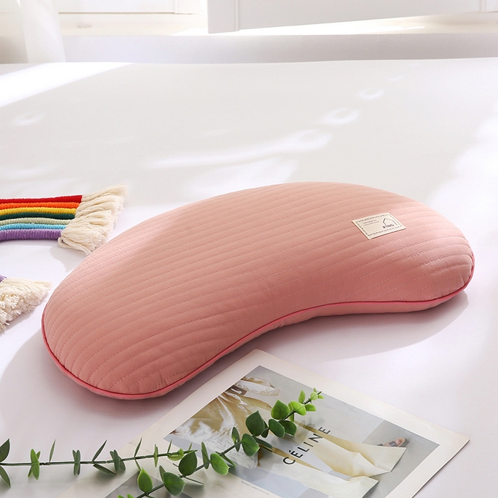 91家纺网 家纺一手货源 找家纺 蔻眠 2025新款月牙-全棉甜荞麦护颈枕芯儿童学生成人荞麦壳枕头 月牙-玉色