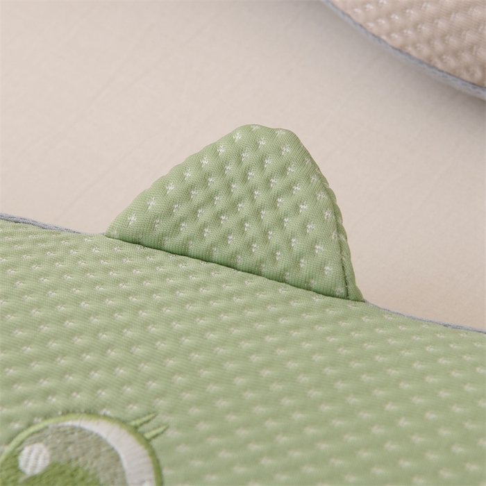 91家纺网 家纺一手货源 找家纺 芯洲2025新款卡通儿童凉感冰豆豆记忆枕夏季舒适可爱造型枕头枕芯 大福-绿