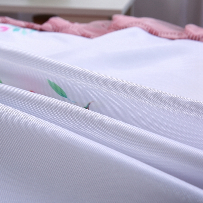 91家纺网 家纺一手货源 找家纺 情恒家纺2025新款床裙款冰丝布艺软凉席三件套 花间意-玉