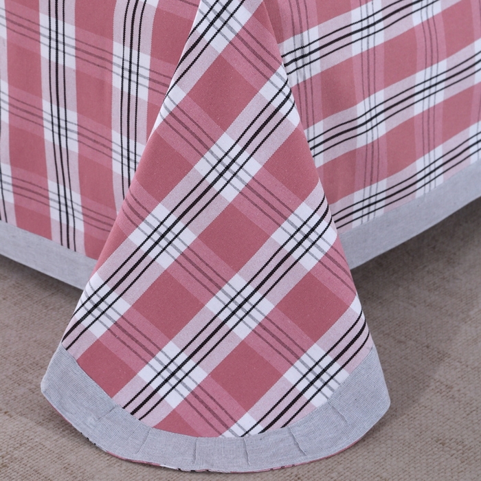 91家纺网 家纺一手货源 找家纺 恋尚羽 2025新款加厚纯棉老粗布凉席三件套 大方格 咖