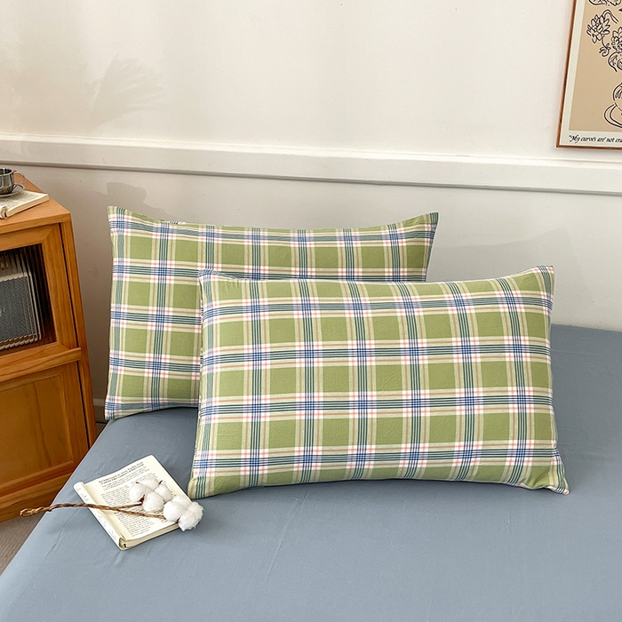 91家纺网 家纺一手货源 找家纺 鸣升家纺 2025新款100%里外全棉棉花夏被无印风全棉色织水洗棉夏凉被空调被夏被春秋被单人可机洗 初时绿