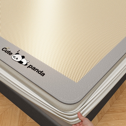 宜派家纺 2025新款轻柔丝凉席冰丝席-嘟嘟熊 柠檬黄-床笠