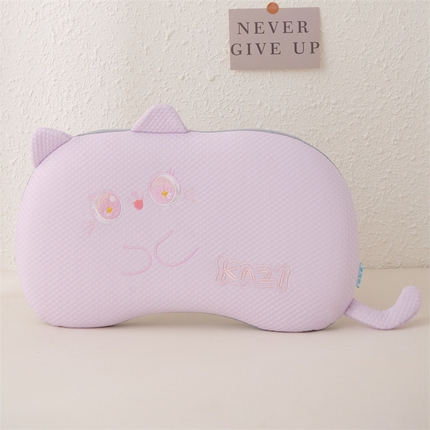 91家纺网 家纺一手货源 找家纺 芯洲2025新款卡通儿童凉感冰豆豆记忆枕夏季舒适可爱造型枕头枕芯 大福-紫