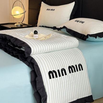 91家纺网 家纺一手货源 找家纺 （总）苏源家居 2025新款亲肤棉刺绣夏被四件套-线条系列