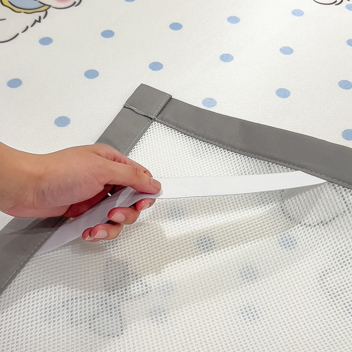 91家纺网 家纺一手货源 找家纺 摩妮卡 2025小清新数码冰丝席 碳光席三件套 蓝点萌犬