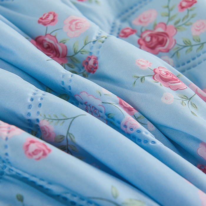 91家纺网 家纺一手货源 找家纺 被多多被业 2025新款凉感丝印花夏被夏凉被空调被 浪漫玫瑰