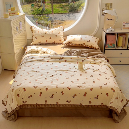 欧尚 2025新款夏被四件套 香肠狗