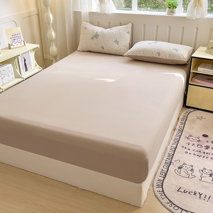 91家纺网 家纺一手货源 找家纺 玖明2025新款A类加厚柔软针织棉双层纱四件套 蝶梦花香