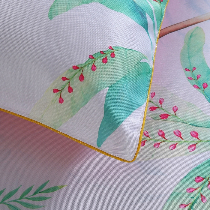 91家纺网 家纺一手货源 找家纺 情恒家纺2025新款床裙款冰丝布艺软凉席三件套 花间意-玉