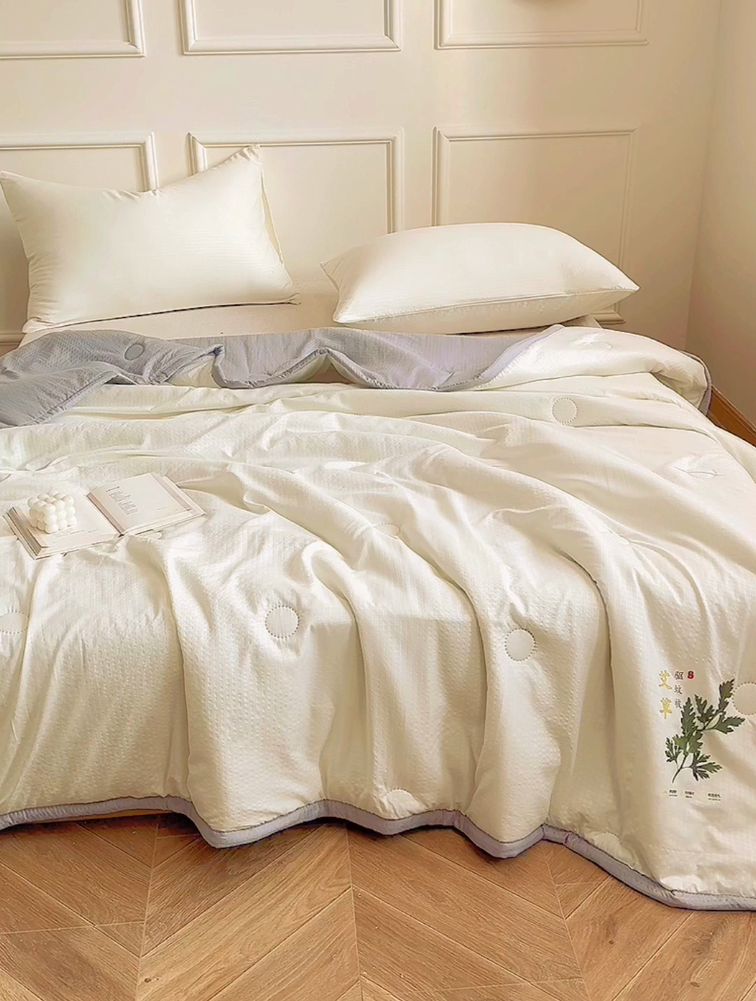 91家纺网 家纺一手货源 找家纺 （总）欧雅搁2025纯色艾草驱蚊夏凉被