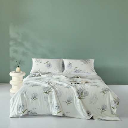 2025春夏新款100%双面锦纶美式印花夏被凉感空调被 水墨江南