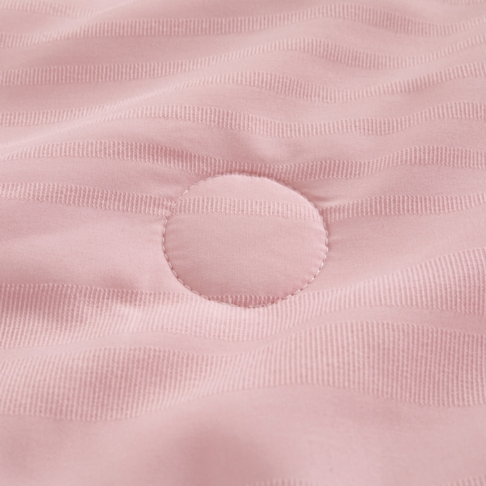 91家纺网 家纺一手货源 找家纺 宝士康家纺 2025新款10A抗菌华夫条提花夏被 豆沙