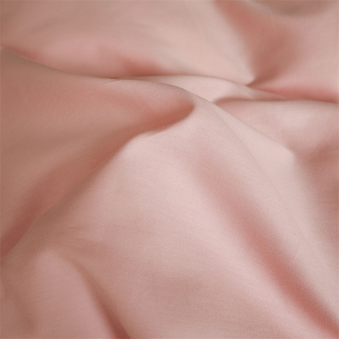 91家纺网 家纺一手货源 找家纺 启程2025新款全棉纯色双拼无印风四件套 奶油粉+杏仁