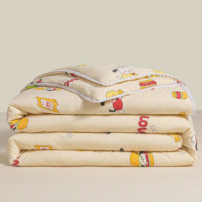 91家纺网 家纺一手货源 找家纺 2025新款双层皱皱纱水洗棉夏被夏凉被空调被可机洗空调被子被芯棉被 豆包