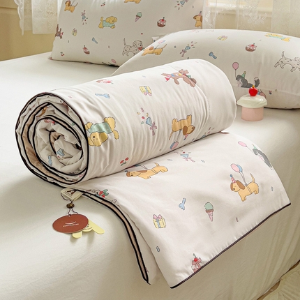 91家纺网 家纺一手货源 找家纺 （总）2025春夏新款嵌绳款云柔水洗棉单夏被夏凉被空调被