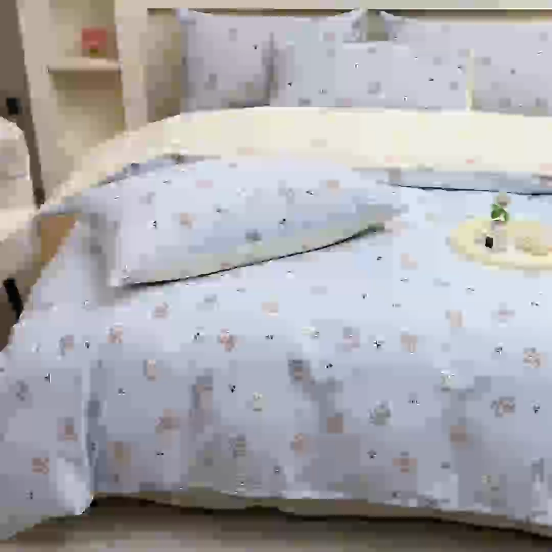 91家纺网 家纺一手货源 找家纺 宇彬家纺 2024新款13372喷气全棉四件套 告白小耶