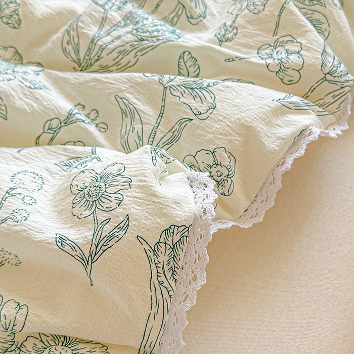 91家纺网 家纺一手货源 找家纺 2025新款双层皱皱纱水洗棉夏被夏凉被空调被可机洗空调被子被芯棉被 海岛森林