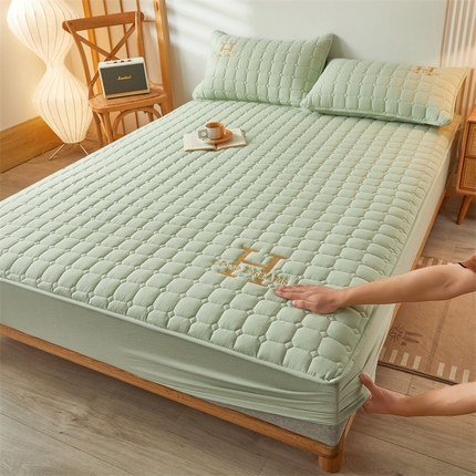 91家纺网 家纺一手货源 找家纺 （总）恒爱家纺 2025新款H系列全棉色织水洗棉床笠