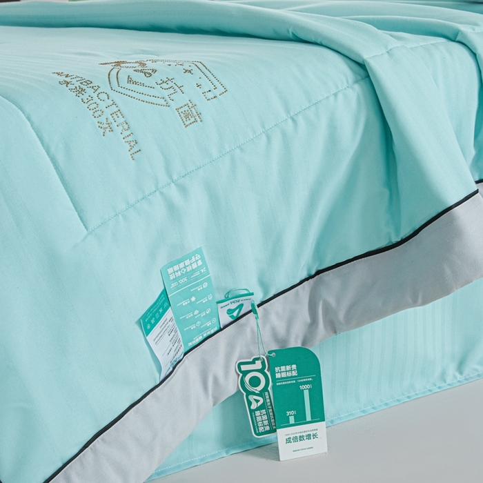 91家纺网 家纺一手货源 找家纺 宝士康家纺 2025新款10A抗菌华夫条提花夏被 明兰