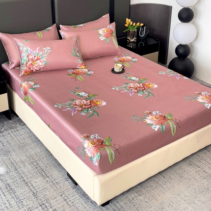 纽缦家纺 2025新款印花冰丝床笠 美满