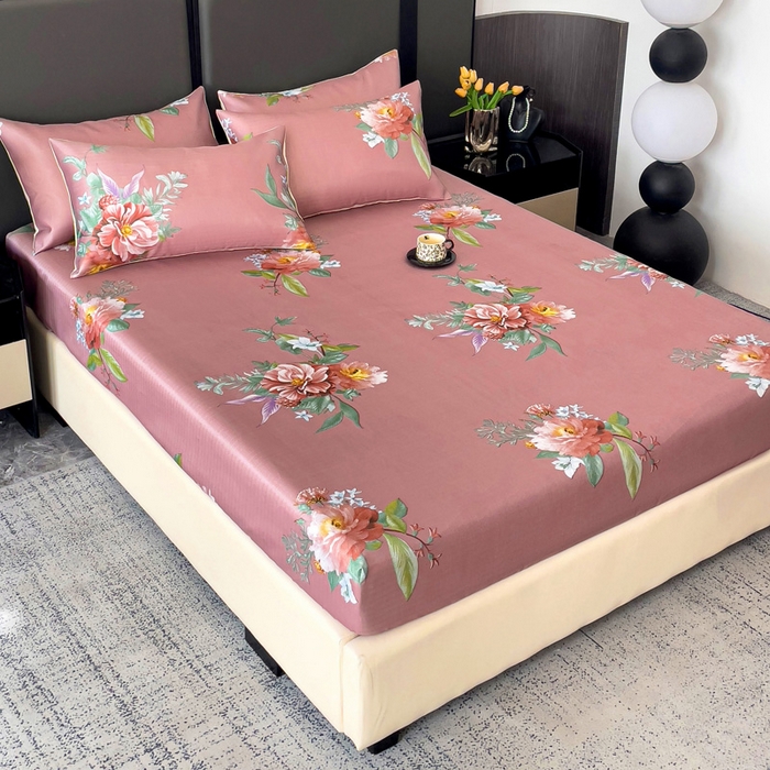 91家纺网 家纺一手货源 找家纺 纽缦家纺 2025新款印花冰丝床笠 美满